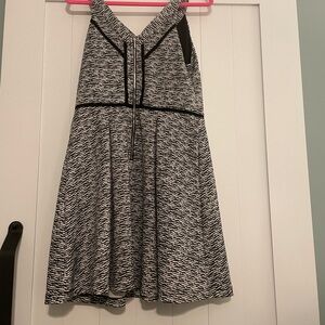 Black and White Sleeveless Dress